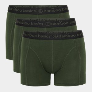 3 par army grønne bambus underbukser til Mænd fra Bamboo Basics (Størrelse: Medium)
