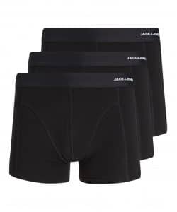 Jack & Jones 3pak bambus underbukser i sort til herre Sort XL