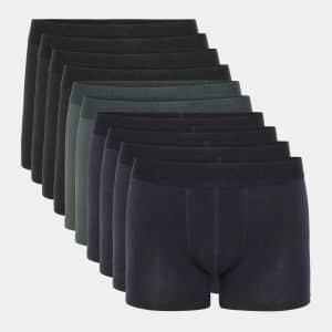 10 pak bambus underbukser i sort, grå og mørkeblå fra Resteröds, XXL