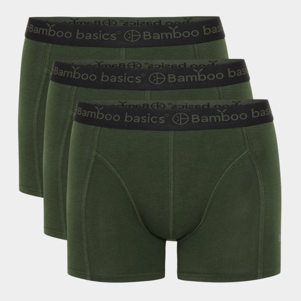Bambus underbukser til herre - 3 pak armygrøn - Bamboo Basics, XL