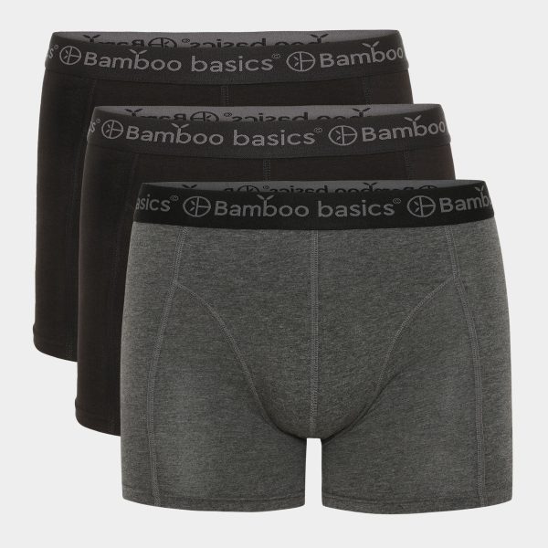Bambus underbukser til herre - 3 pak sort, grå - Bamboo Basics, L