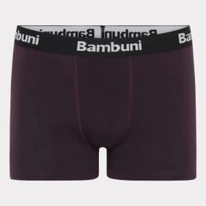 Bambus underbukser i bordeaux til mænd 2XL