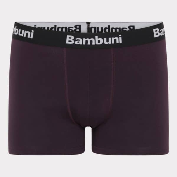 Bambus underbukser i bordeaux til mænd S
