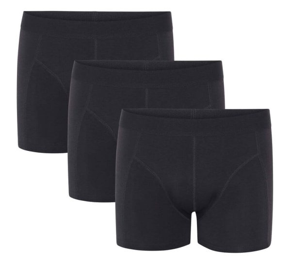 3-pak sorte bambus underbukser til mænd, str. 5XL