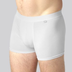 Bambus underbukser i hvid med hvid elastik til mænd XL