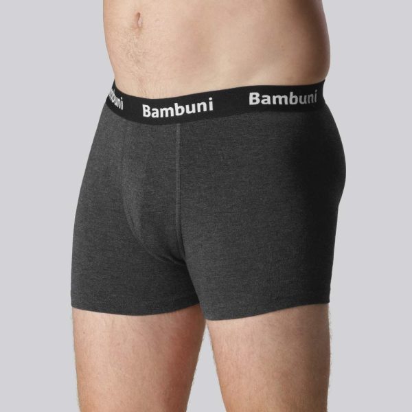 Bambus underbukser i koksgrå til mænd 4XL