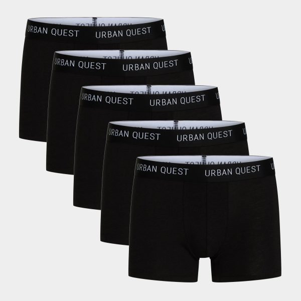 Sorte bambus underbukser - 5 pak fra Urban Quest, M