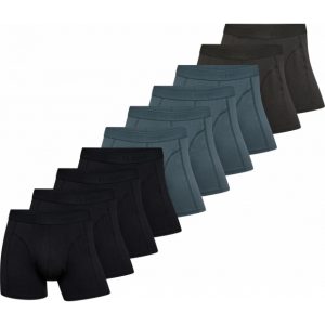 Claudio 10pak bambus underbukser/tights i multifarvet sort, blå og grå til herre