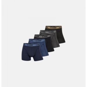 Claudio 5pak bambus underbukser/tights i sort, grå og blå til herre