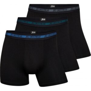 JBS 3-pak bambus boxershorts i sort med farvet linning