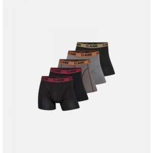 Claudio 5pak bambus underbukser/tights med orange og bordeaux til herre