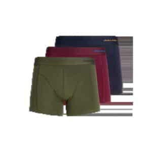 JACK & JONES 3-pak bambus-boksershorts i grøn, sort og blå til herre