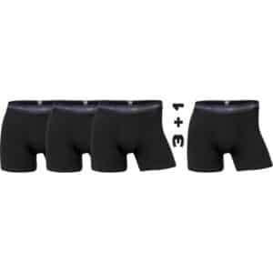 JBS 4-pak 3+1 bambus boxershorts i sort til herre