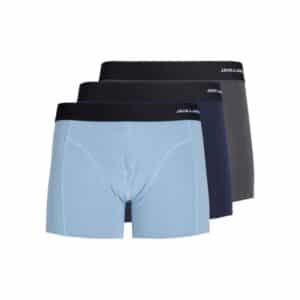 Jack & Jones 3-pak bambus trunks i grå og blå nuancer til herre